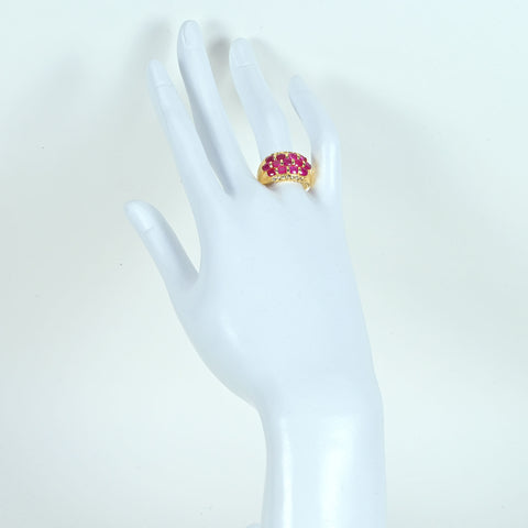 【中古】K18YG RUBYルビーリング R2.80ct D0.11ct NGL鑑別書 7.2g #15