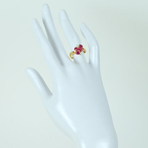 【中古】K18YG RUBYRING ルビーリング R1.42ct D0.08ct 3.7g #11