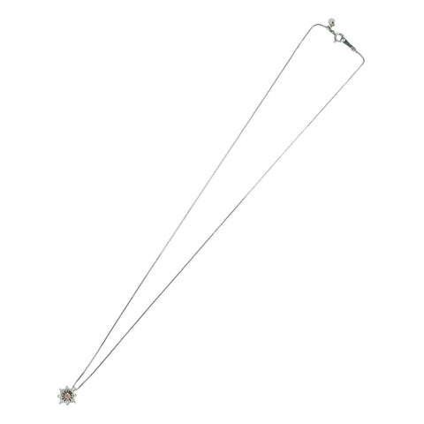 【中古】PT850/K18/PT900 PINK DIAMOND  Necklace ピンクダイヤモンドペンダントネックレス PD0.093ct SI2 D0.13ct AGTソーティング 2.9g