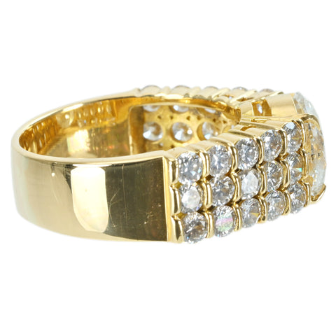 【中古】K18YG DIAMOND ダイヤモンドリング RING 3.337ct D2.10ct 10.3g #18