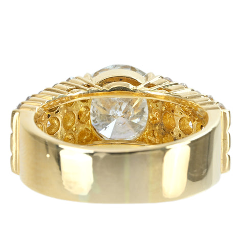 【中古】K18YG DIAMOND ダイヤモンドリング RING 3.337ct D2.10ct 10.3g #18