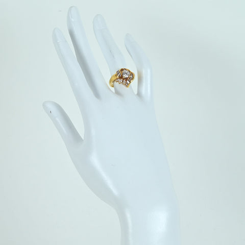 [Used] K18YG DIAMOND RING Diamond Ring 0.709ct D0.90ct 7.2g #11