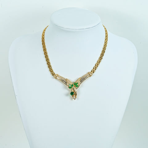 [Used] K18YG Emerald Necklace Emerald Necklace E0.65ct 45.8g 