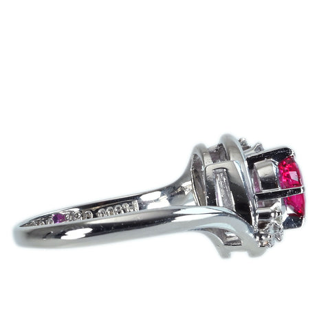 【中古】PT900 RUBY RING ルビーリング R0.56ct D0.08c t4.9g #11