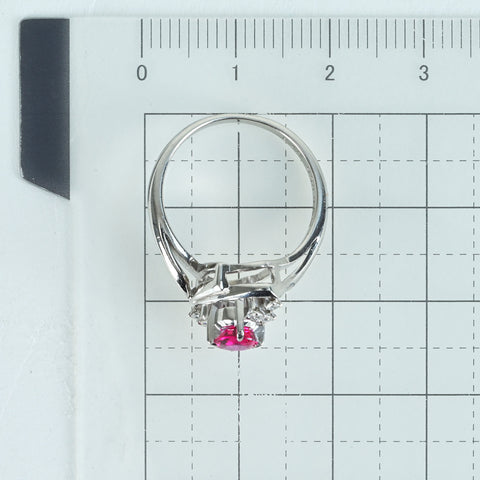 【中古】PT900 RUBY RING ルビーリング R0.56ct D0.08c t4.9g #11