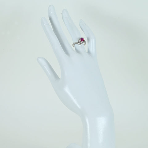 【中古】PT900 RUBY RING ルビーリング R0.56ct D0.08c t4.9g #11