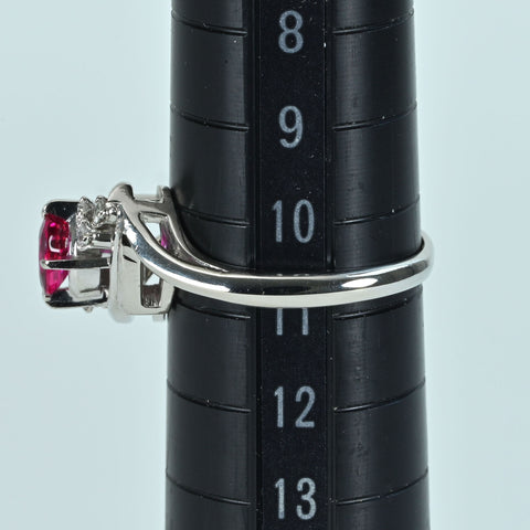 【中古】PT900 RUBY RING ルビーリング R0.56ct D0.08c t4.9g #11