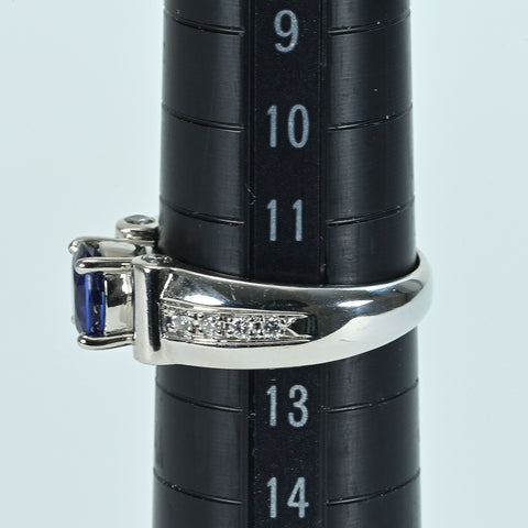 【中古】PT900 SAPPHIRE サファイアリング S1.11ct D0.24ct 6.5g