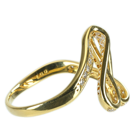 [Used] K18YG DIAMOND RING Diamond Ring D1.00ct 5.0g #21 