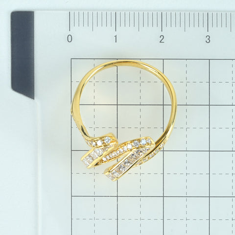 [Used] K18YG DIAMOND RING Diamond Ring D1.00ct 5.0g #21 