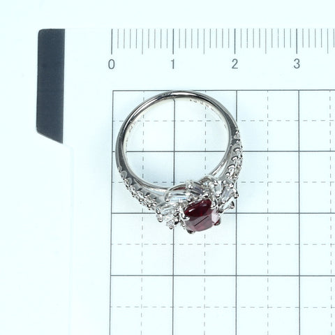 【中古】PT900 NO-HEAT RUBY RING ”Pegion Blood” モザンビーク産非加熱ルビーリング R2.01ct D0.76ct GRS"ピジョンブラッド"鑑別書 6.4g #11