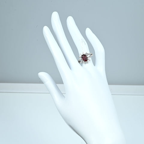 【中古】PT900 NO-HEAT RUBY RING ”Pegion Blood” モザンビーク産非加熱ルビーリング R2.01ct D0.76ct GRS"ピジョンブラッド"鑑別書 6.4g #11
