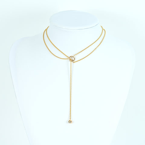 【中古】CARTIER カルティエ K18YG/WG/PG Necklace スリーカラーベビートリニティパンピーユ ネックレス 修理明細  17.3g ONE PRICE