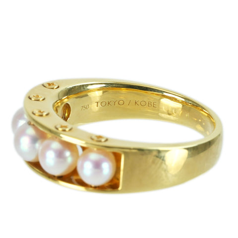 【中古】TASAKI タサキ K18YG PEARL RING パールリング P4.0-5.0mm 8.2g #15ONE PRICE