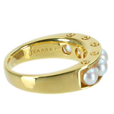 【中古】TASAKI タサキ K18YG PEARL RING パールリング P4.0-5.0mm 8.2g #15ONE PRICE
