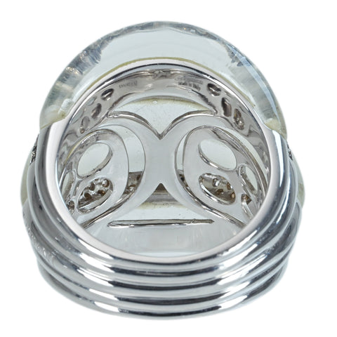 【中古】DAMIANI ダミアーニ RING K18WG/QUARTZ RING  スピッキ ディルナリング ブラウンダイヤモンド ソーティング 16.5g #13 ONE PRICE