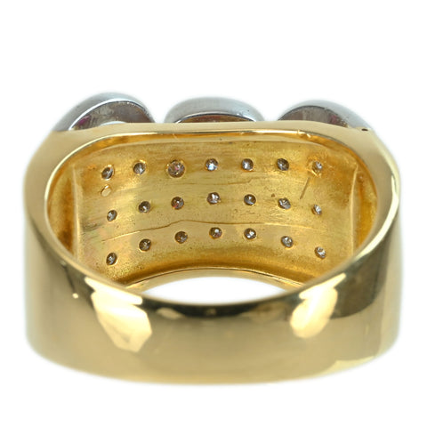 Pre-owned K18/PT900 RUBY RING, R0.55ct, D0.15ct, Certificate of Authenticity, 8.1g, #11 