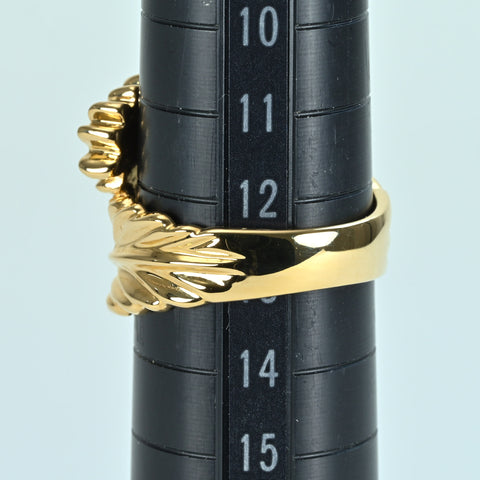 【中古】K18YG/PT900 DIAMOND RING ダイヤモンドリング 0.10ct D0.04ct 8.3g #12.5