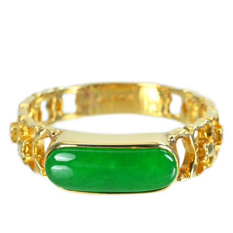 【中古】K18YG QUARTZITE RING クォーツァイトリング 14号 4g