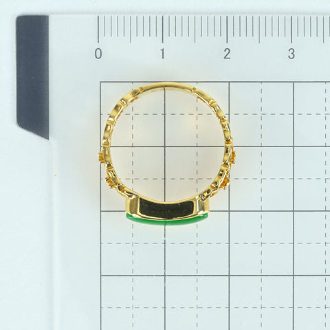 【中古】K18YG QUARTZITE RING クォーツァイトリング 14号 4g