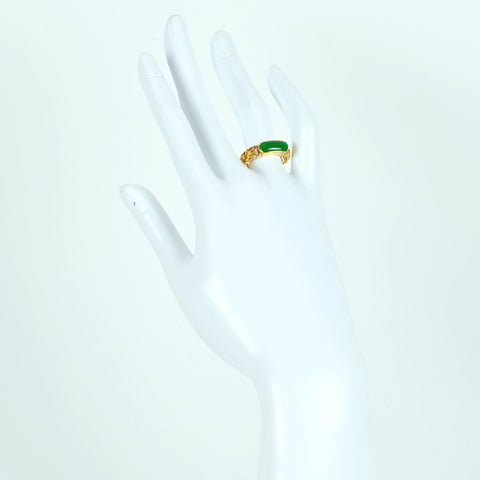 【中古】K18YG QUARTZITE RING クォーツァイトリング 14号 4g