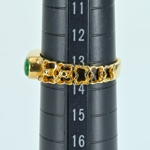 【中古】K18YG QUARTZITE RING クォーツァイトリング 14号 4g