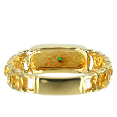 【中古】K18YG QUARTZITE RING クォーツァイトリング 14号 4g