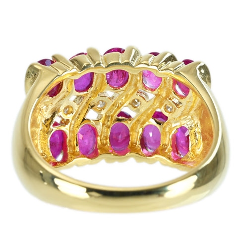 【中古】 K18YG RUBY RING ルビーリング R2.32ct D0.13ct 6.0g #11
