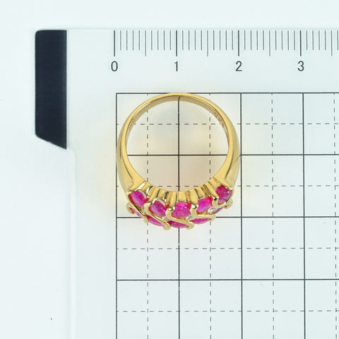 【中古】 K18YG RUBY RING ルビーリング R2.32ct D0.13ct 6.0g #11