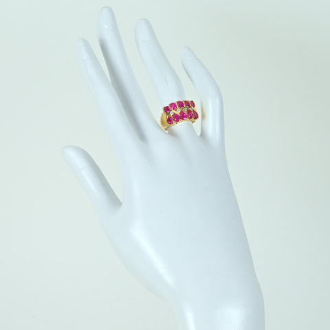 【中古】 K18YG RUBY RING ルビーリング R2.32ct D0.13ct 6.0g #11