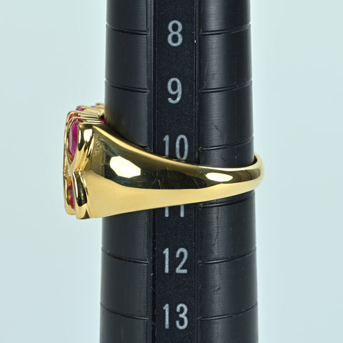 【中古】 K18YG RUBY RING ルビーリング R2.32ct D0.13ct 6.0g #11
