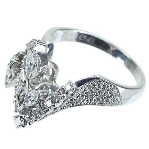 【中古】PT900 DIAMOND RING ダイヤモンドリング 0.50ct D0.268ct 9.1g #12