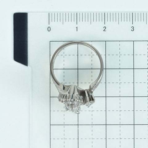 【中古】PT900 DIAMOND RING ダイヤモンドリング 0.50ct D0.268ct 9.1g #12