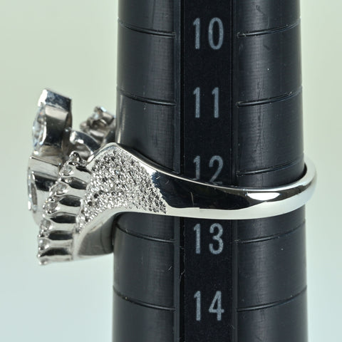 【中古】PT900 DIAMOND RING ダイヤモンドリング 0.50ct D0.268ct 9.1g #12