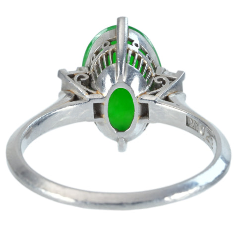 【中古】PT JADEITE RING ヒスイリング D0.23ct 4.1g #11