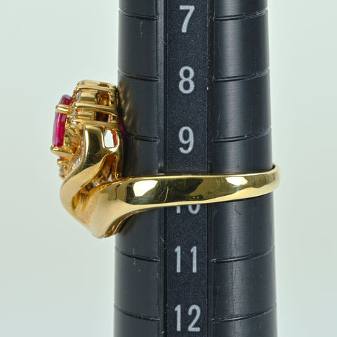 [Pre-owned] 18K Yellow Gold Ruby Ring, R 0.75ct, D 0.46ct, 6.3g, #10 