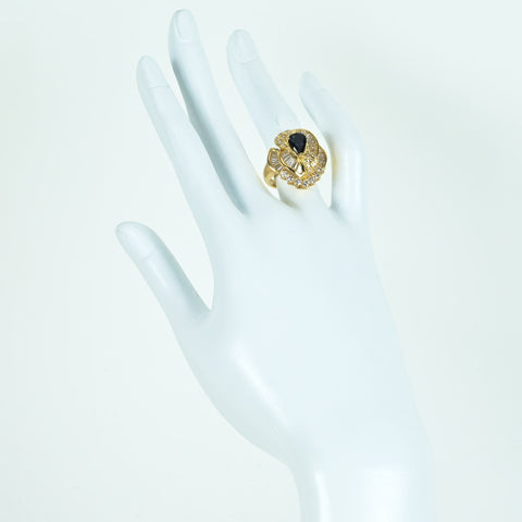【中古】 K18YG SAPPHIRE RING サファイアリング S1.27ct D1.95ct 11.1g #12