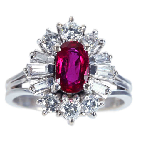 【中古】K9WG RUBY RING ルビーリング CGLソーティング 5.4g #13