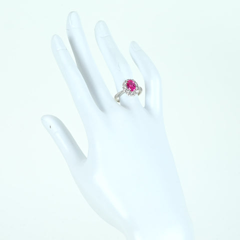 【中古】PT900 RUBYスリランカ産非加熱ルビーリング RING R2.00ct D0.95ct GIA鑑別書 6.2g #12