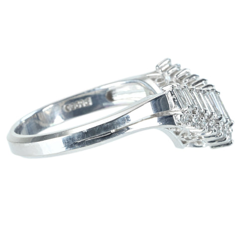 [Used] PT900 DIAMOND V-Line Ring, D0.46ct, 5.8g, #12 