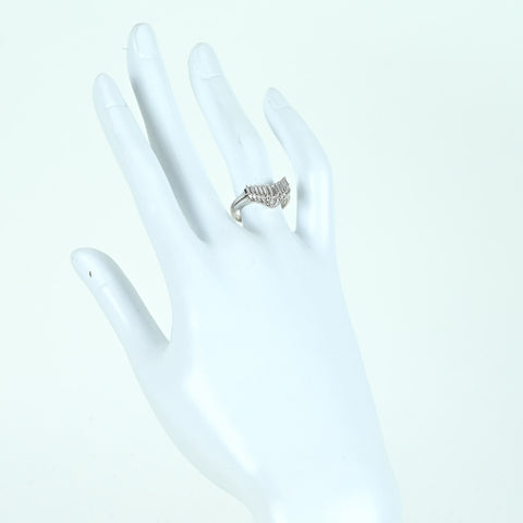 [Used] PT900 DIAMOND V-Line Ring, D0.46ct, 5.8g, #12 