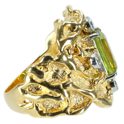 【中古】K18/PT900 SPHENE RING スフェーンリング 2.33ct D0.25ct 10.9g #13