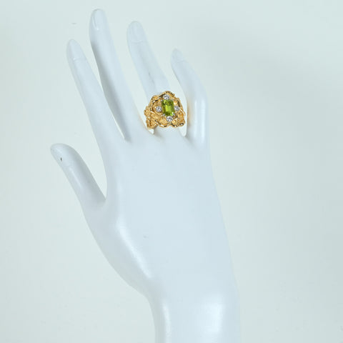 【中古】K18/PT900 SPHENE RING スフェーンリング 2.33ct D0.25ct 10.9g #13