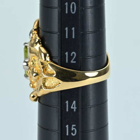【中古】K18/PT900 SPHENE RING スフェーンリング 2.33ct D0.25ct 10.9g #13