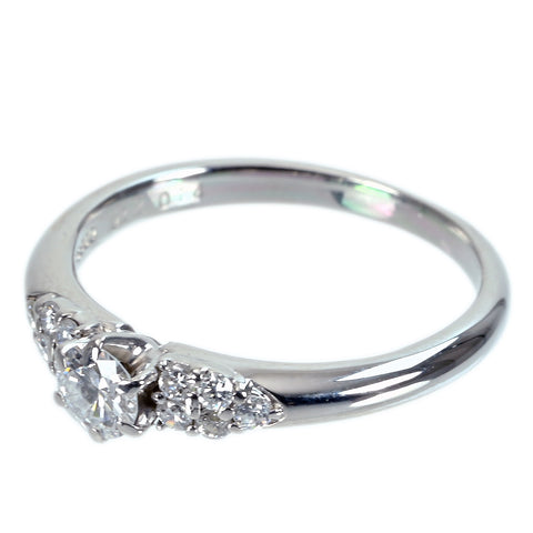 【中古】PT900 DIAMOND RING ダイヤモンドリング 0.22ct D0.14ct 3.3g #11