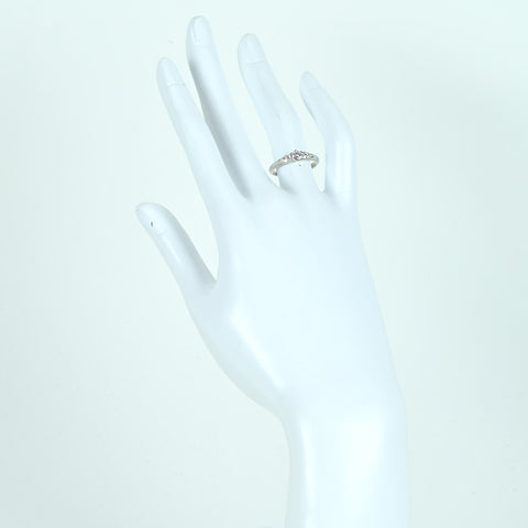【中古】PT900 DIAMOND RING ダイヤモンドリング 0.22ct D0.14ct 3.3g #11