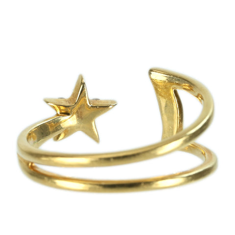 【中古】スタージュエリー K18YG DIAMOND RING ダイヤモンドピンキーリング D0.05ct 1.9g #4 ONE PRICE