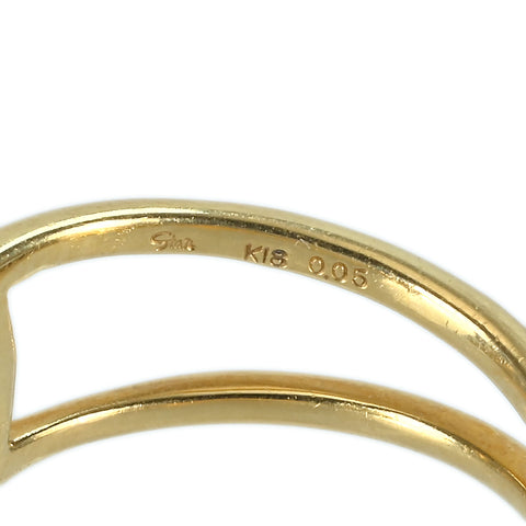 【中古】スタージュエリー K18YG DIAMOND RING ダイヤモンドピンキーリング D0.05ct 1.9g #4 ONE PRICE