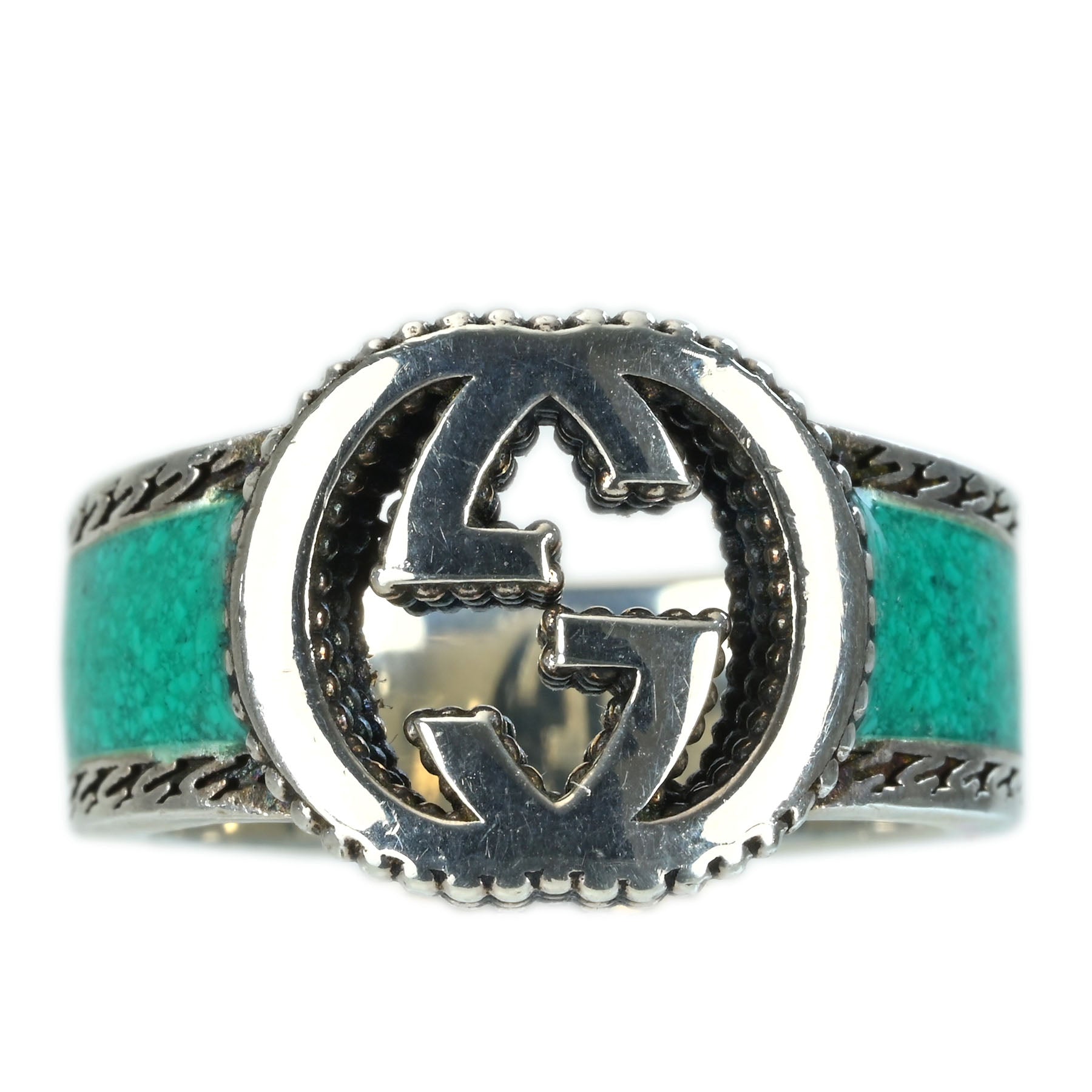 中古】GUCCI グッチ SV インターロッキングGリング 6.9g #12.5 ONE