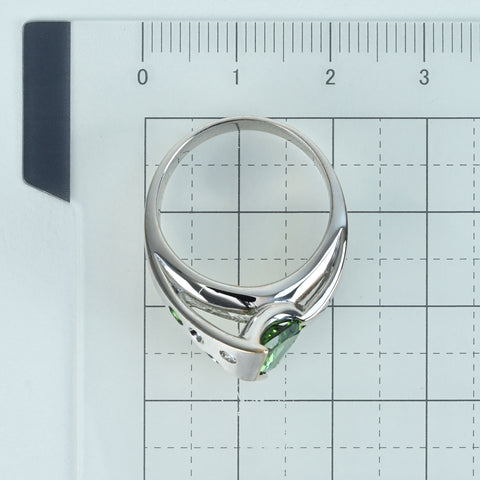 【中古】 菊池伊佐子 K18WG TOURMALINE RING トルマリンリング T2.17ct G 0.14ct 0.06ct 9.6g #15